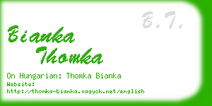 bianka thomka business card